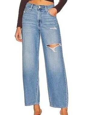 levi's baggy dad jeans with rips | medium wash | 29